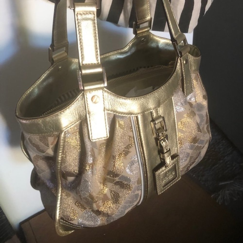L.A.M.B Gold Angel Metallic Jacquard Christine